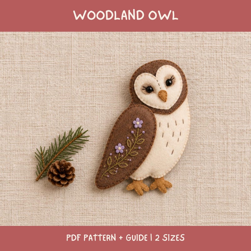 Felt Owl Pattern Kit - Etsy UK