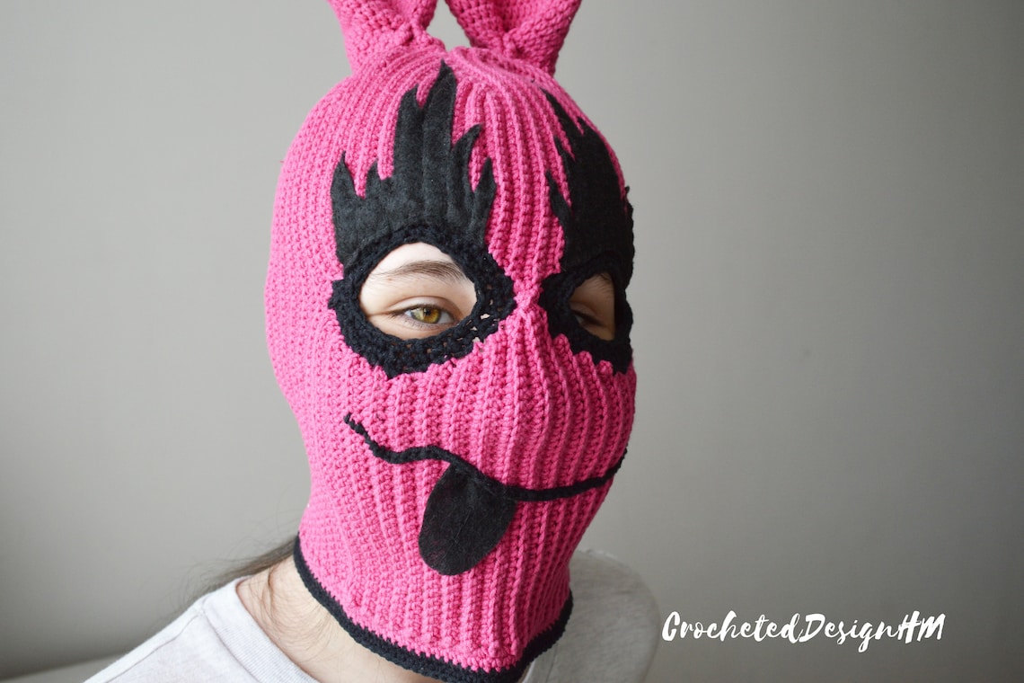 Custom crochet ski mask for men and women Bunny balaclava Etsy