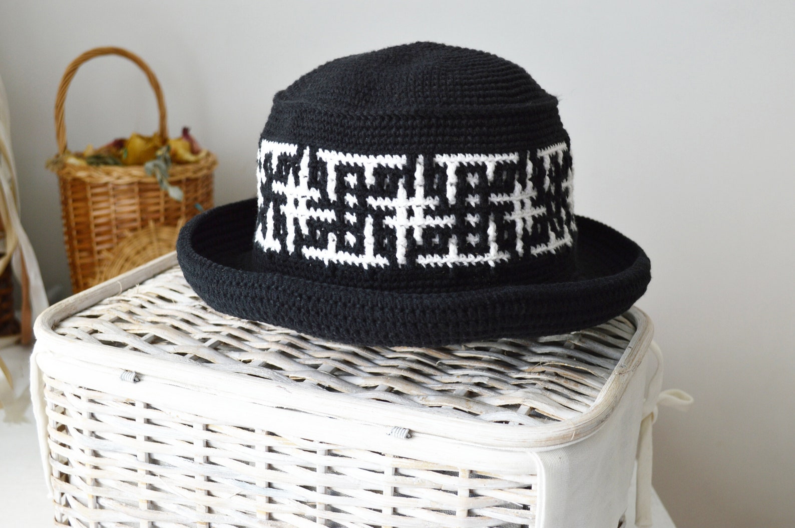 Crochet large bucket hat hashtags Custom hat for men and women Etsy