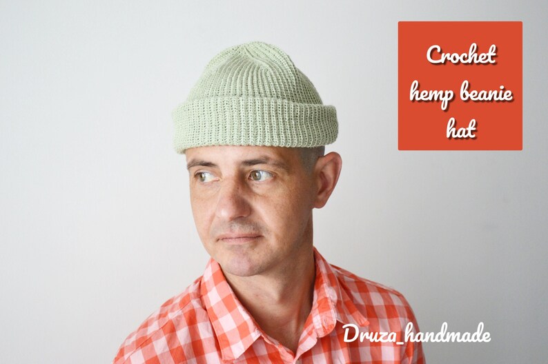 Hemp beanie hat/Mens ex large hemp hats/Custom hemp Etsy