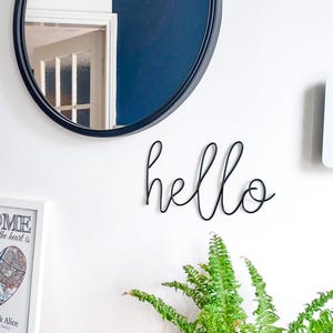 Wire Words | hello | Bespoke Wall Words | Wire Wall Art | Wall Quotes & Sayings