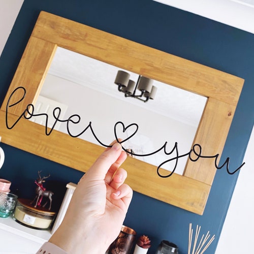 Wire Words Love You Bespoke Wall Words Wire Wall Art Etsy UK