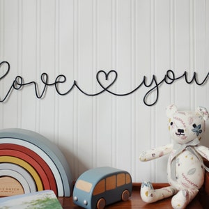 Wire Words | love you | Bespoke Wall Words | Wire Wall Art | Wall Quotes & Sayings