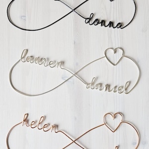 Custom Wire Words | Personalised Infinity Sign | Bespoke Wall Words | Wire Wall Art | Wall Quotes & Sayings