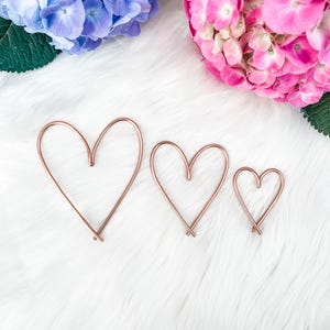 Wire Heart Trio | Wire Words | Home Decor |  Wire Wall Art | Wire Hearts | Heart Wall Decor