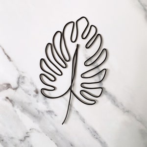 Wire Words | Wire Leaf | Home Decor |  Wire Wall Art | Tropical Decor