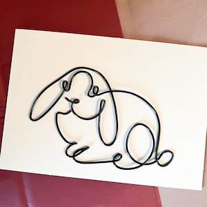 Wire Rabbit | Wire Words | Pet Gifts | Decor | Bunny | Animal lover | Lop Eared Rabbit