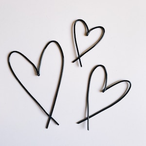 Wire Heart Trio | Wire Words | Home Decor |  Wire Wall Art | Wire Hearts | Heart Wall Decor