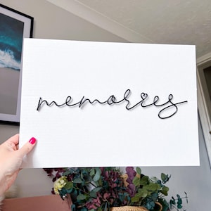 Wire Words | memories | Bespoke Wall Words | Wire Wall Art | Wall Quotes & Sayings