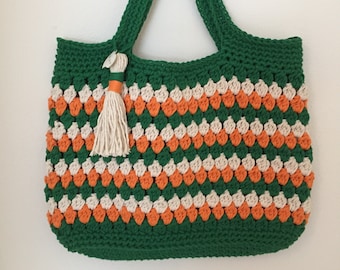 Crochet pattern bag / shopper SPRING (pattern in English and Dutch)