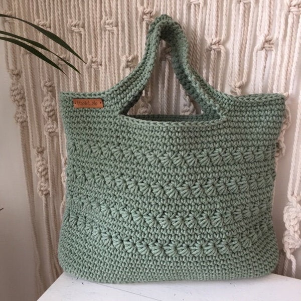 Crochet pattern bag / shopper / tote STAR / bag with stars (pattern in English and Dutch)