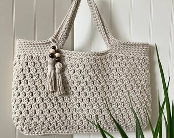 Patron de sac au crochet / shopper au crochet / sac de plage FIEN (modèle en anglais et néerlandais)