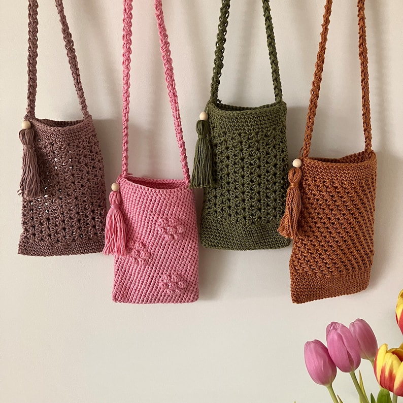 Patron de sac au crochet / sac de téléphone au crochet / sac de téléphone TRIO modèle en anglais et néerlandais image 8