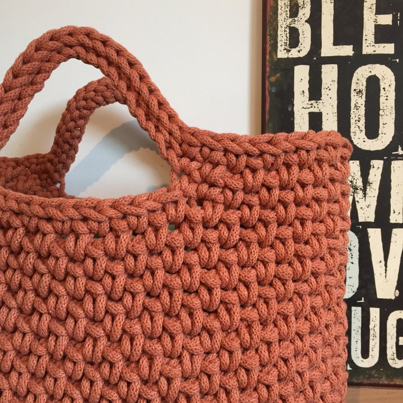 Crochet pattern bag / shopper / tote BACK TO BASIC pattern in English and Dutch image 3