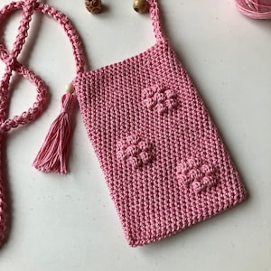Crochet pattern bag / phone bag / small phone case TRIO pattern in English and Dutch image 2