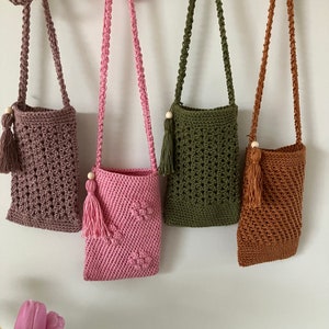 Crochet pattern bag / phone bag / small phone case TRIO pattern in English and Dutch image 5