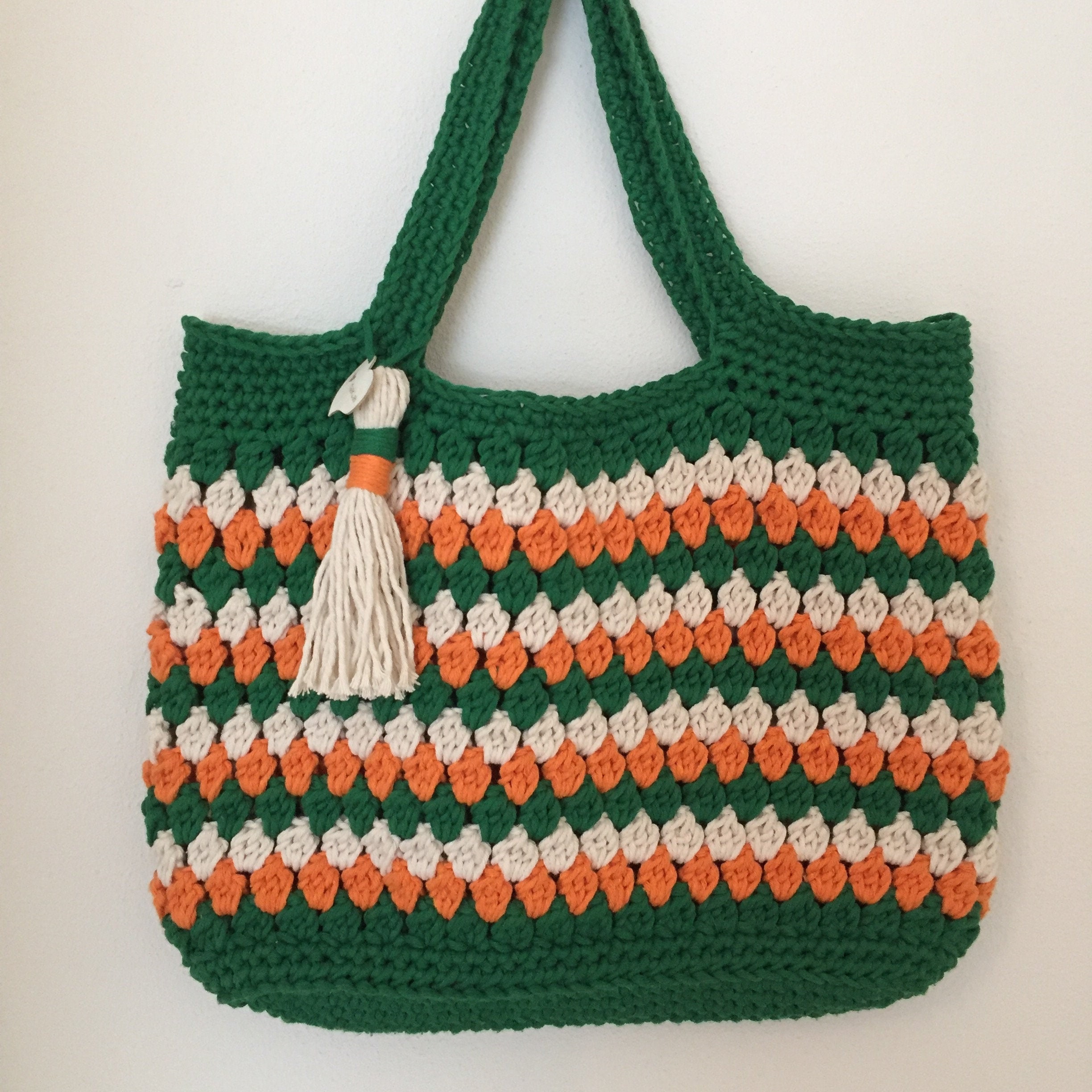 Haakpatroon tas / lente shopper patroon in - Etsy