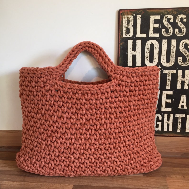 Crochet pattern bag / shopper / tote BACK TO BASIC pattern in English and Dutch image 4