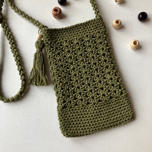Crochet pattern bag / phone bag / small phone case TRIO pattern in English and Dutch image 4