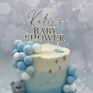 Personalised Double Layer Baby Shower Acrylic Cake Topper | Baby Shower | Gender Reveal | Welcome Baby