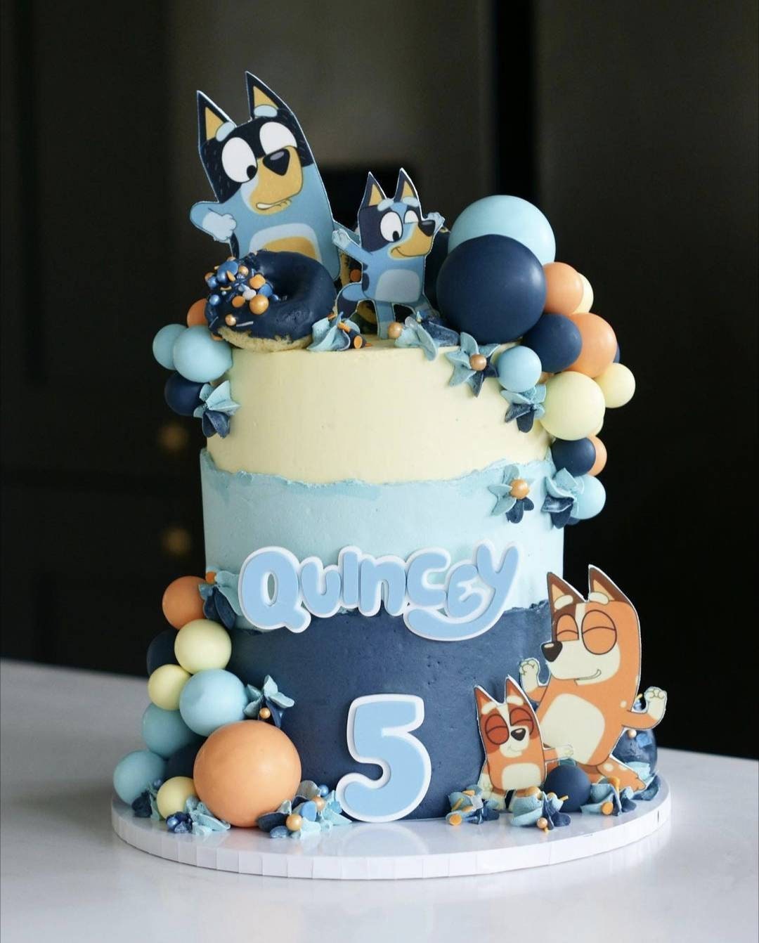 Bluey cake topper anniversaire bluey décorations de fête bluey décor d'anniversaire  bluey -  France