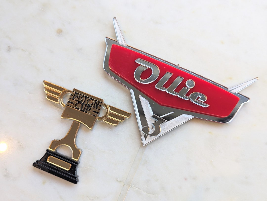 Personalised Cars Cake Topper Cars Cake Charm Piston Cup Cake Charm Name Number UK Seller Etsy UK