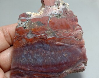 Moss Agate - Natural Red Moss Agate slab - Red Moss lapidary Slab - Display - Home Decor 553.00 ct. 70x65x9mm