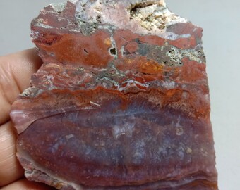 Moss Agate - Natural Red Moss Agate slab - Red Moss lapidary Slab - Display - Home Decor 430.00 ct. 70x60x7mm