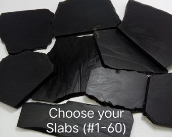 Zwarte onyx-plaat: (#1-60) natuurlijke chalcedoonplaten voor het maken van sieraden en lapidair