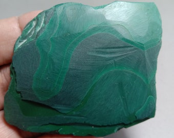 Malachite  - Natural Malachite Rough slab - Malachite crystal Display Specimen - lapidary Slab   519.00ct.  60x55x9mm