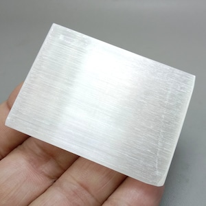Selenite - Satin Spar Slab  - Cleansing and charging - Selenite plate  202.00CT.   60x44x7mm