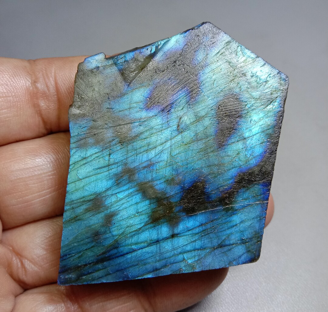 Labradorite Rough Unpolished Slab Freeforms Flashy Crystal Etsy