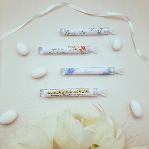 set da 10 Bolle di Sapone per Eventi Personalizzate con Etichetta Adesiva Segnaposto Matrimonio