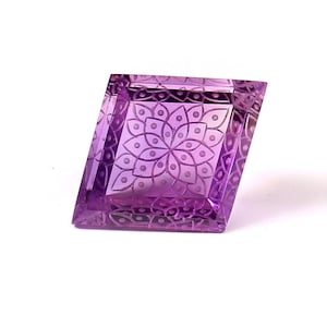 100% Natural Amethyst carving Amethyst Fantasy Carving Amethyst gemstone Amethyst Fantasy Cut gemstone Size - 33x26x9mm - 43.30 Carat