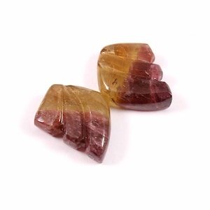 Natural Tourmaline Butterfly Carved loose Gemstone - Size -8x6mm - 3.80 Carat