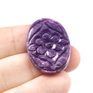 Natural  Charoite Gemstone Top Quality  Charoite Carving - Charoite  Handcarved - Charoite  Carved  - Size - 30x22mm - 23.40 Carat