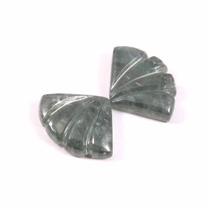Natural  Tourmaline Butterfly - Carved Tourmaline Butterfly - Natural Tourmaline Stone   1 Pair - Size 14x11mm - 8.50  Carat
