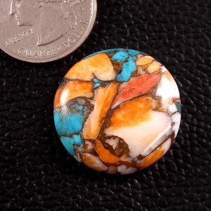 Oyster turquoise Cabochon Gemstone mohave oyster Gemstone jewellery making Size 26x26mm - 40 Carat