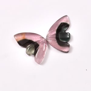 Naturalny Turmalin Bio Turmalin Motyl Rzeźbiony Turmalin Rzeźbiony Kamień szlachetny Rozmiar - 12 x 7 mm - 2,90 Karat Rzeźbiony Turmalin
