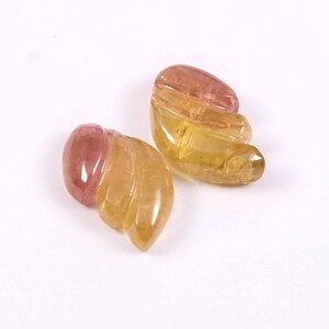 Natural Tourmaline Carved - Bio Tourmaline Butterfly loose Gemstone - Size 12x8mm - 5.30 Carat