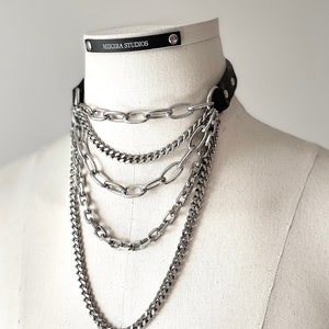 Limited Edition Handcrafted LXX1 Choker Necklace Leather Chain For women For men - MEKERA STUDIOS