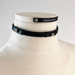 T1-Choker Limited Edition Handcrafted simple Choker Spike Grunge Punk goth gothic Necklace Leather Chain For women For men-MEKERA STUDIOS