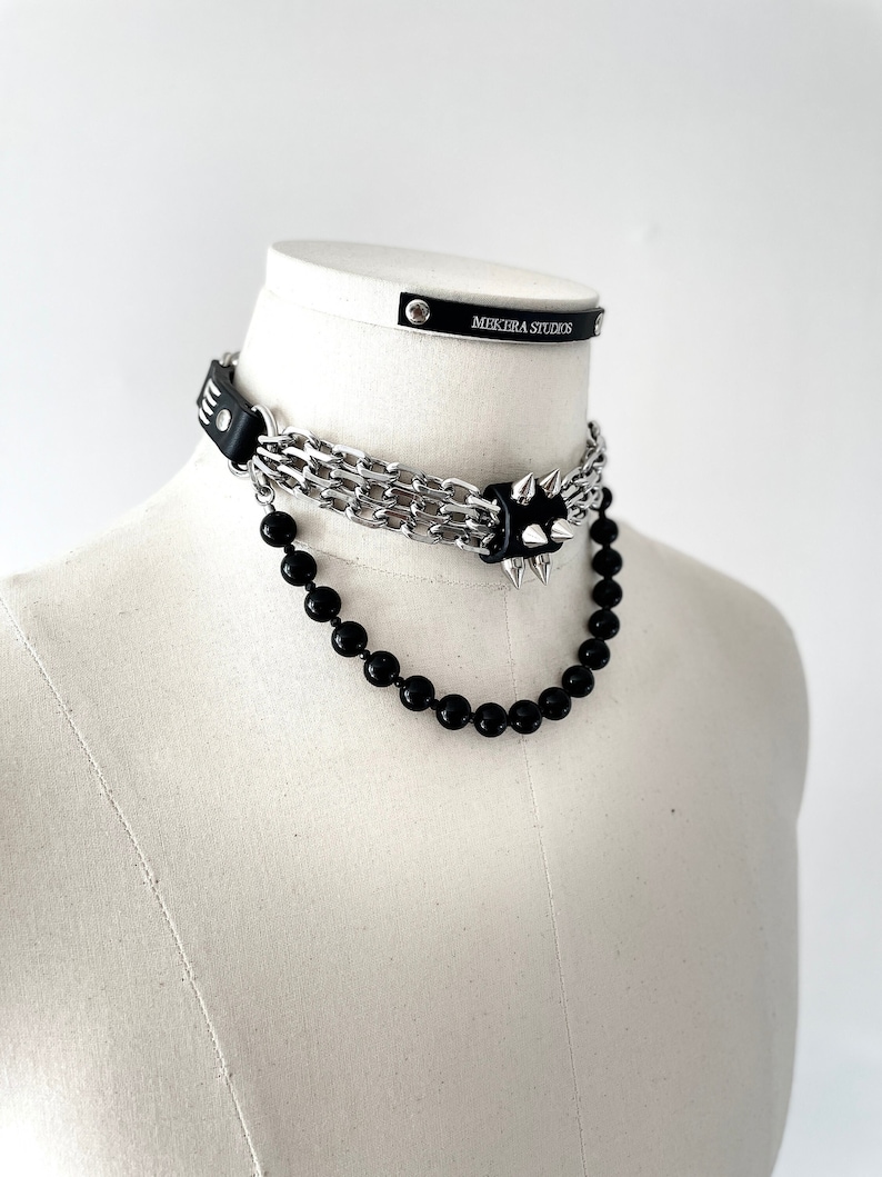 Spike Leather choker