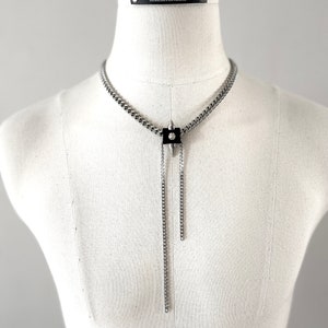 SX1 Limited Edition Handcrafted Choker Spike Necklace Leather Chain For women For men-MEKERA STUDIOS image 7