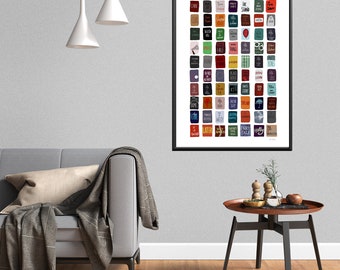 Stephen King Poster *UPDATED* | Stephen King Books | Book Covers Print | Horror Novels | Stephen King Art | Library Poster | Book Poster