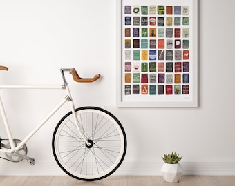 Classic Books Library Poster | Book Covers Art | Penguin Classics | Literary gift | Book Club print | Book Lover Gift | Classic Texts