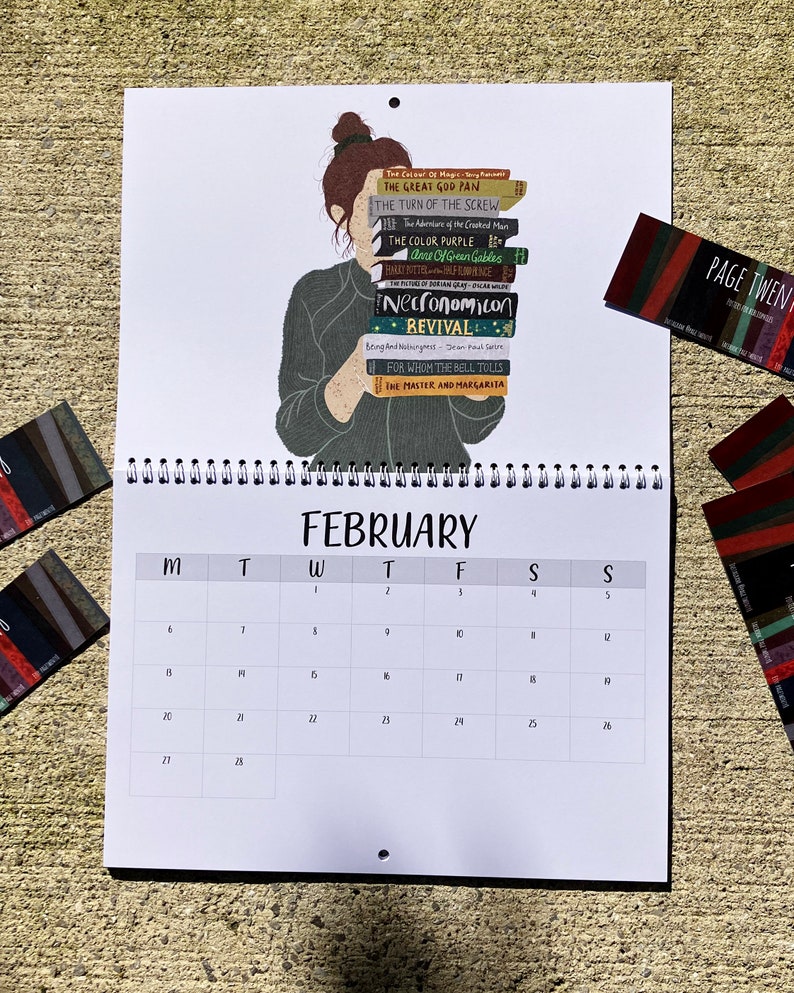 2023-calendar-book-lovers-wall-planner-book-club-etsy