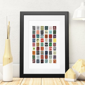 Philosophy Texts A3 Poster | Philosophy Book Print | Philosophy Student Gift | Library Art | Book Covers | Nietzsche | Kant | Sartre | Hegel