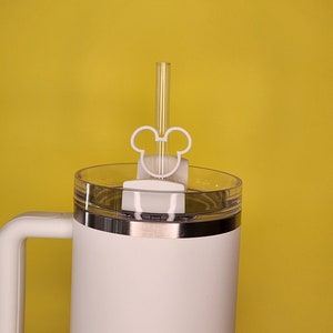 Mouse straw topper, mickey stanley cup straw buddy, mouse straw topper, mouse outline straw buddy, cup or tumbler accessory, straw charm