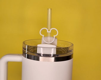 Mouse straw topper, mickey stanley cup straw buddy, mouse straw topper, mouse outline straw buddy, cup or tumbler accessory, straw charm